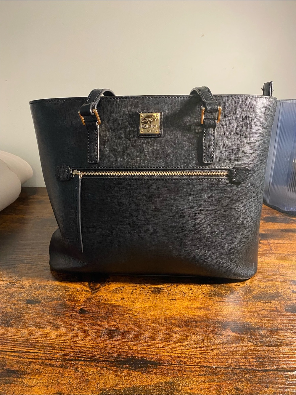 Dooney & Bourke Black Saffiano Shopper Tote